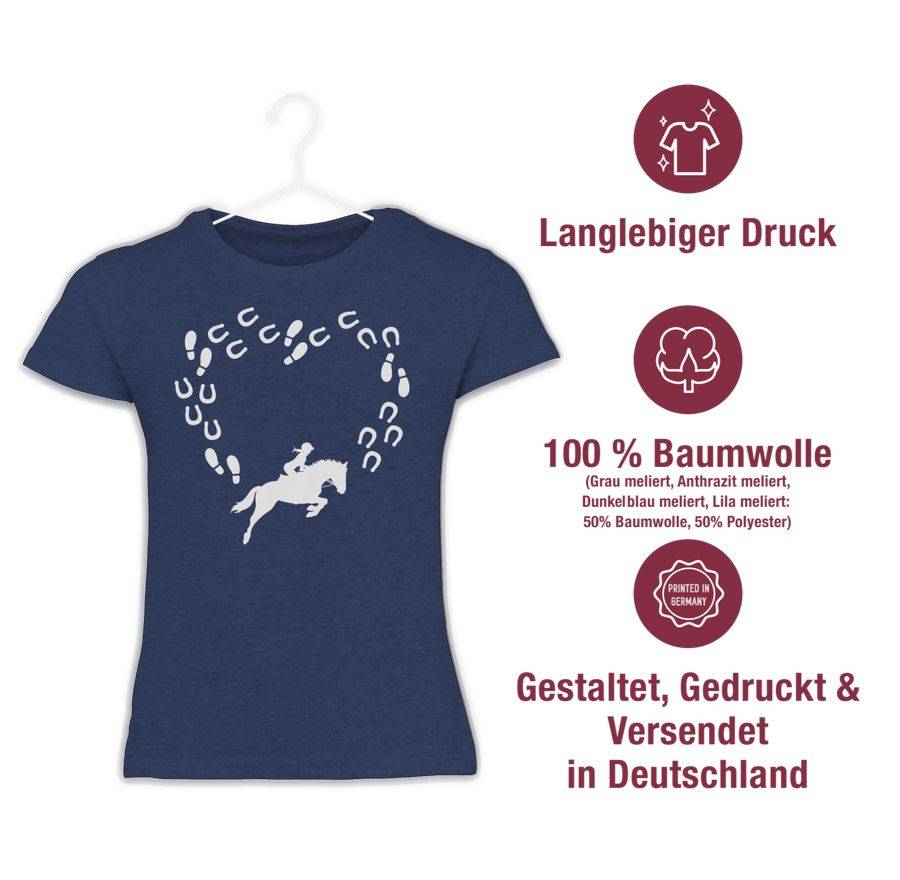 Shirtracer Reiter Und Pferd Herz: T-Shirt Turnbeutel Shirtracer