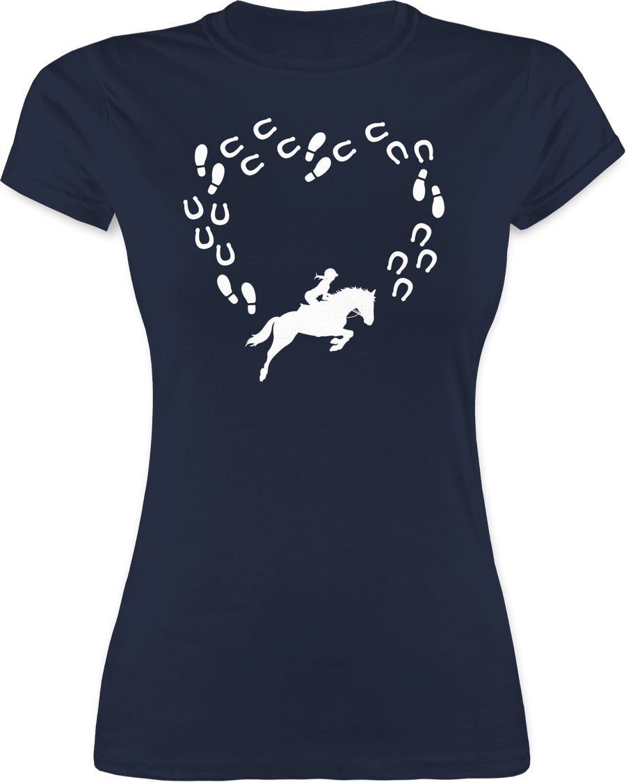 Shirtracer Reiter und Pferd Herz: T-Shirt Turnbeutel Shirtracer