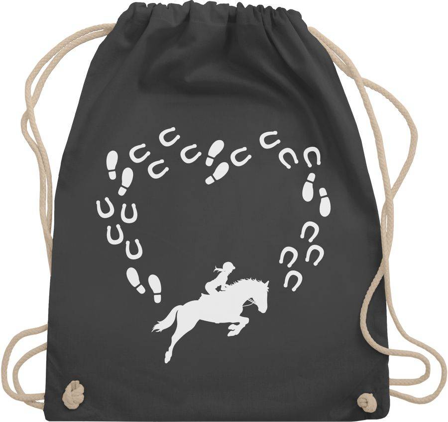 Shirtracer Reiter Und Pferd Herz: T-Shirt Turnbeutel Shirtracer