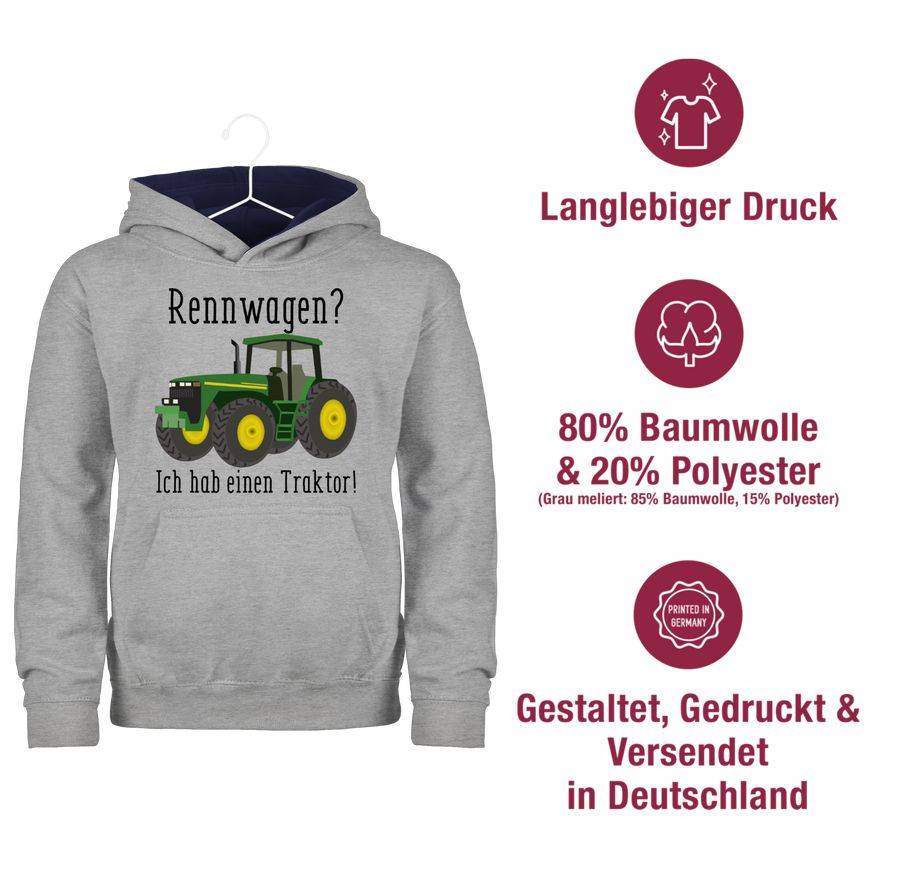 Shirtracer Rennwagen Ich Habe Einen Traktor - Geschenk Landwirt Trecker Bauer Geschenkidee Shirtracer