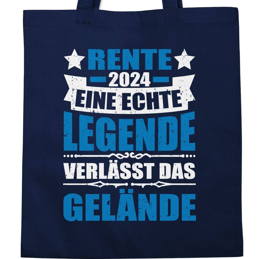 Shirtracer Rente 2024 Eine Echte Legende Verlässt Das Gelände - Blau/weiß: T-Shirt Turnbeut Shirtracer