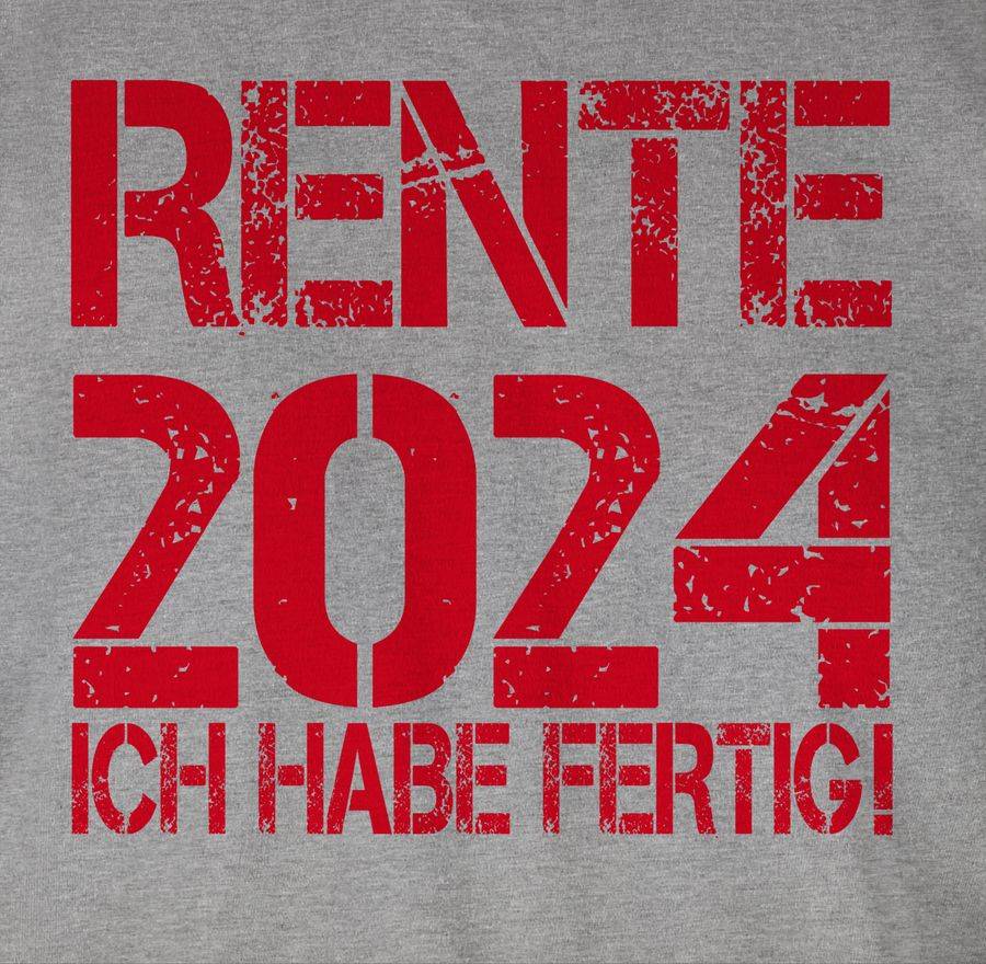 Shirtracer Rente 2024 - Ich Habe Fertig!: Tshirt Turnbeutel Shirtracer