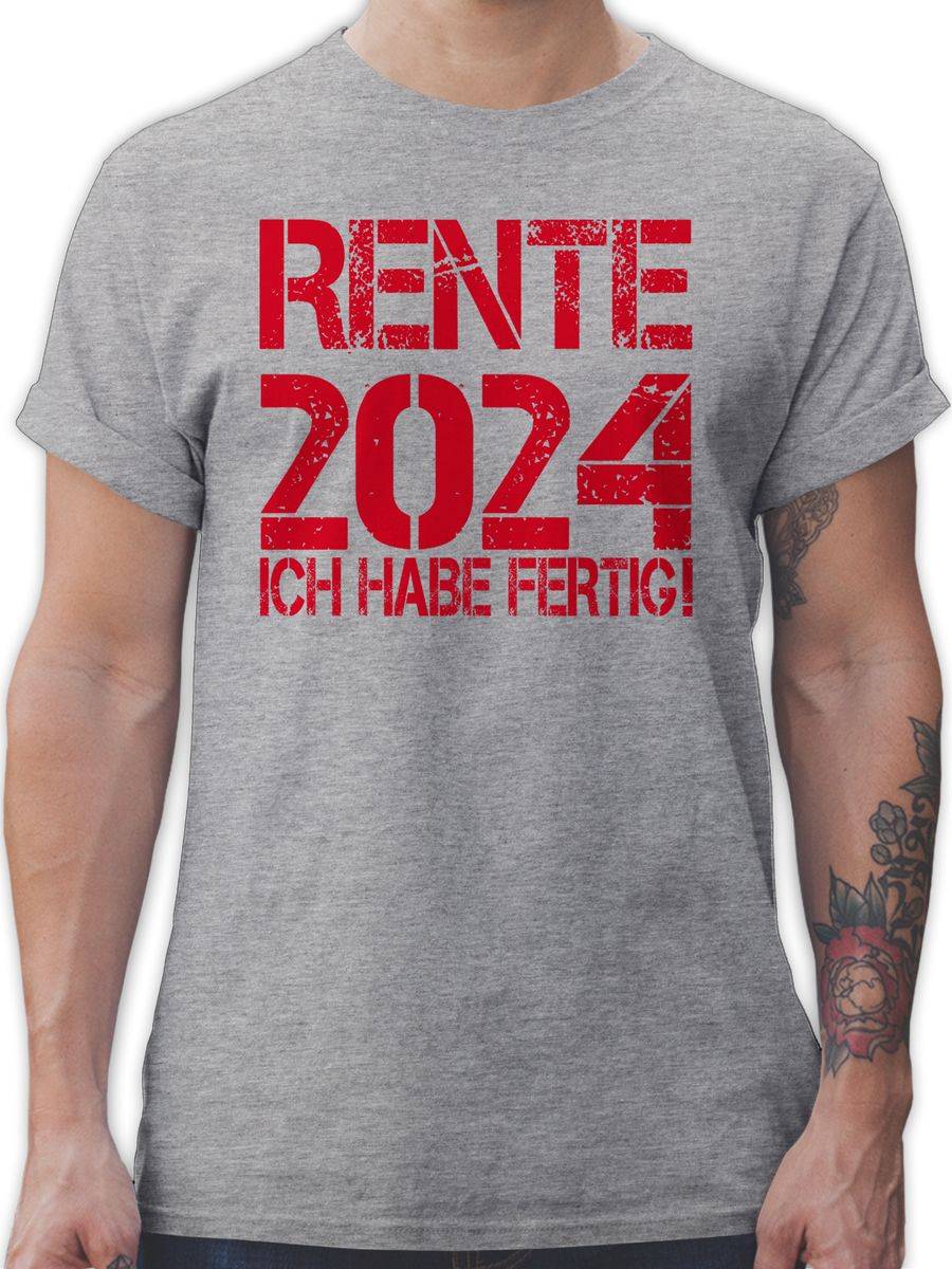 Shirtracer Rente 2024 - Ich Habe Fertig!: Tshirt Turnbeutel Shirtracer