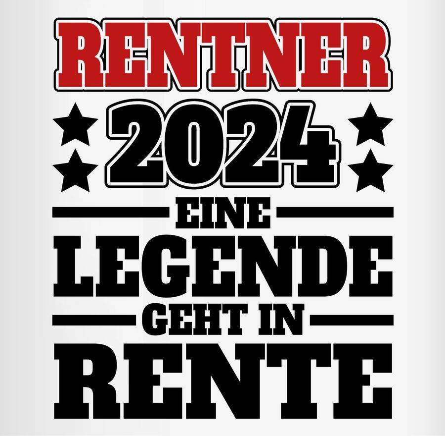 Shirtracer Rentner 2024 Eine Legende Geht In Den Ruhestand - Schwarz/rot: Tshirt Rucksack Shirtracer