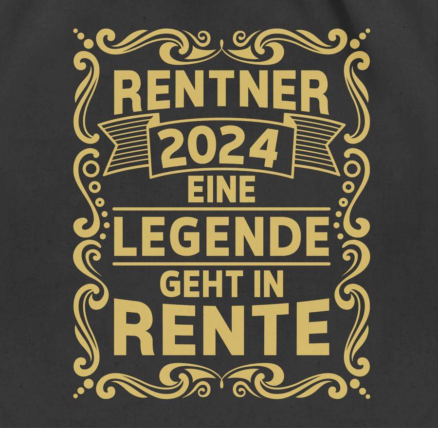 Shirtracer Rentner 2024 Eine Legende Geht In Rente: T-Shirt Gym Bag Shirtracer