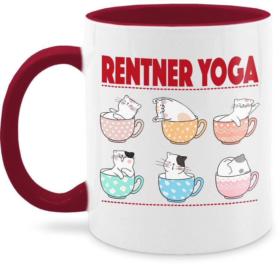 Shirtracer Rentner Yoga Katzen in Tassen: T-Shirt Gym Bag Shirtracer