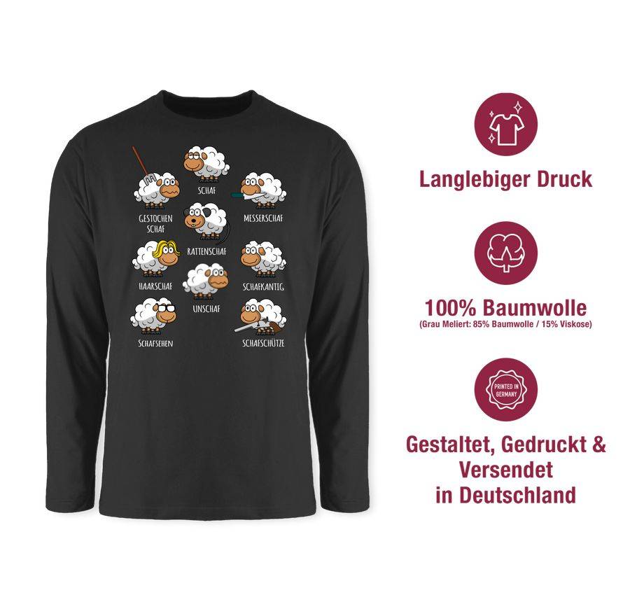 Shirtracer Schafe Schäfchen Schäfer Schaf Sheep Schafbauer Lustig Witzig: Tshirt Rucksack Shirtracer
