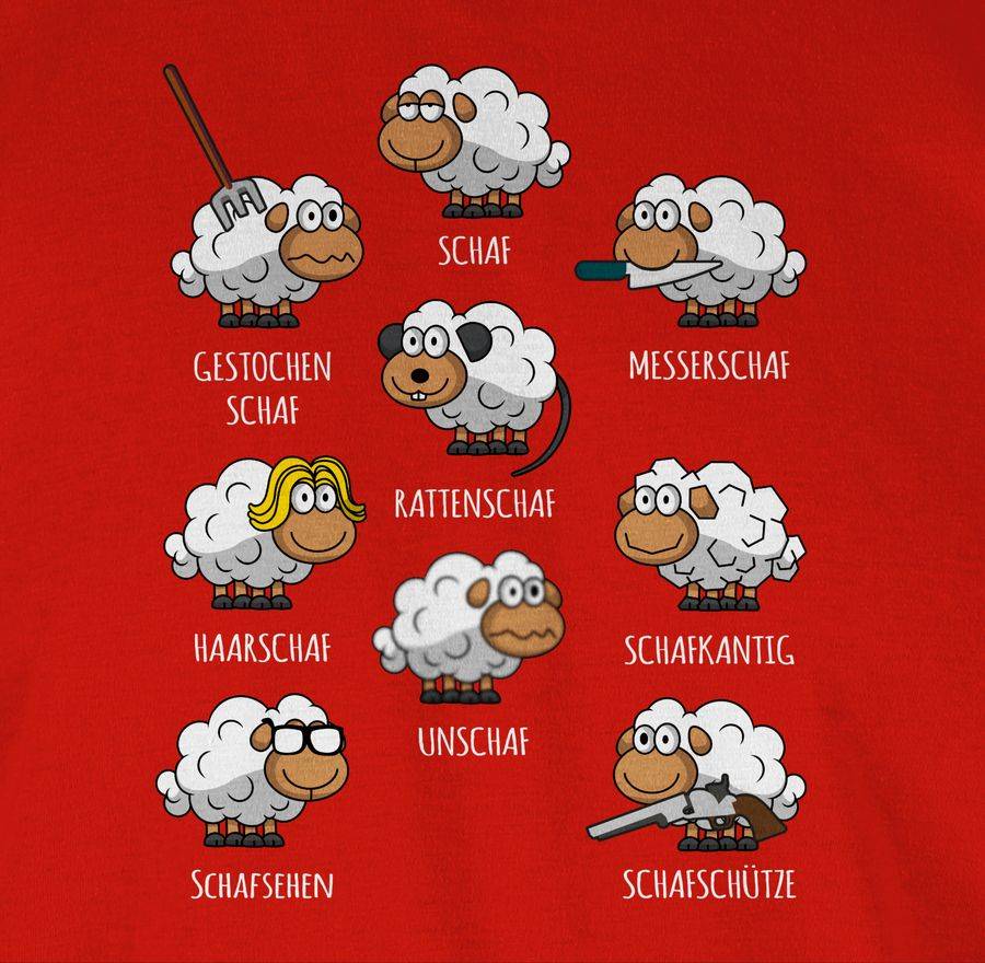 Shirtracer Schafe Schäfchen Schäfer Schaf Sheep Schafbauer Lustig Witzig: Tshirt Rucksack Shirtracer