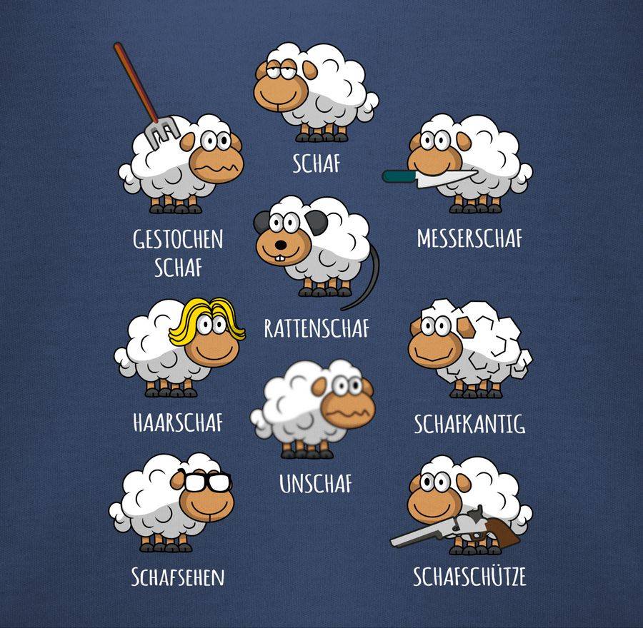 Shirtracer Schafe Schäfchen Schäfer Schaf Sheep Schafbauer Lustig Witzig: Tshirt Rucksack Shirtracer