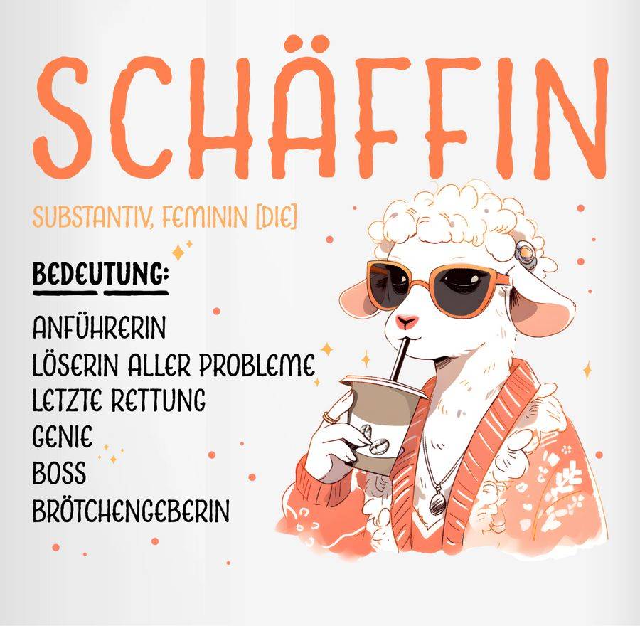 Shirtracer Schäffin - Chefin Geschenk Anführerin Leiterin Vorgesetzte Lustig Witzig Weihnac Shirtracer