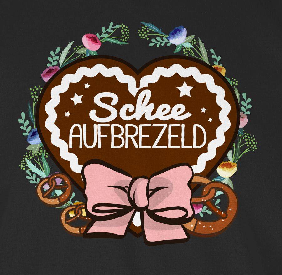 Shirtracer Schee Aufbrezeld Lebkuchenherz: T-Shirt Turnbeutel Shirtracer