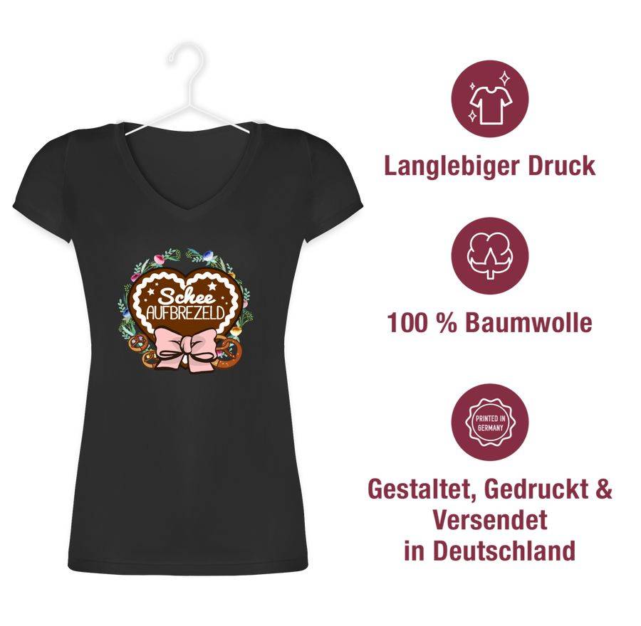Shirtracer Schee Aufbrezeld Lebkuchenherz: T-Shirt Turnbeutel Shirtracer