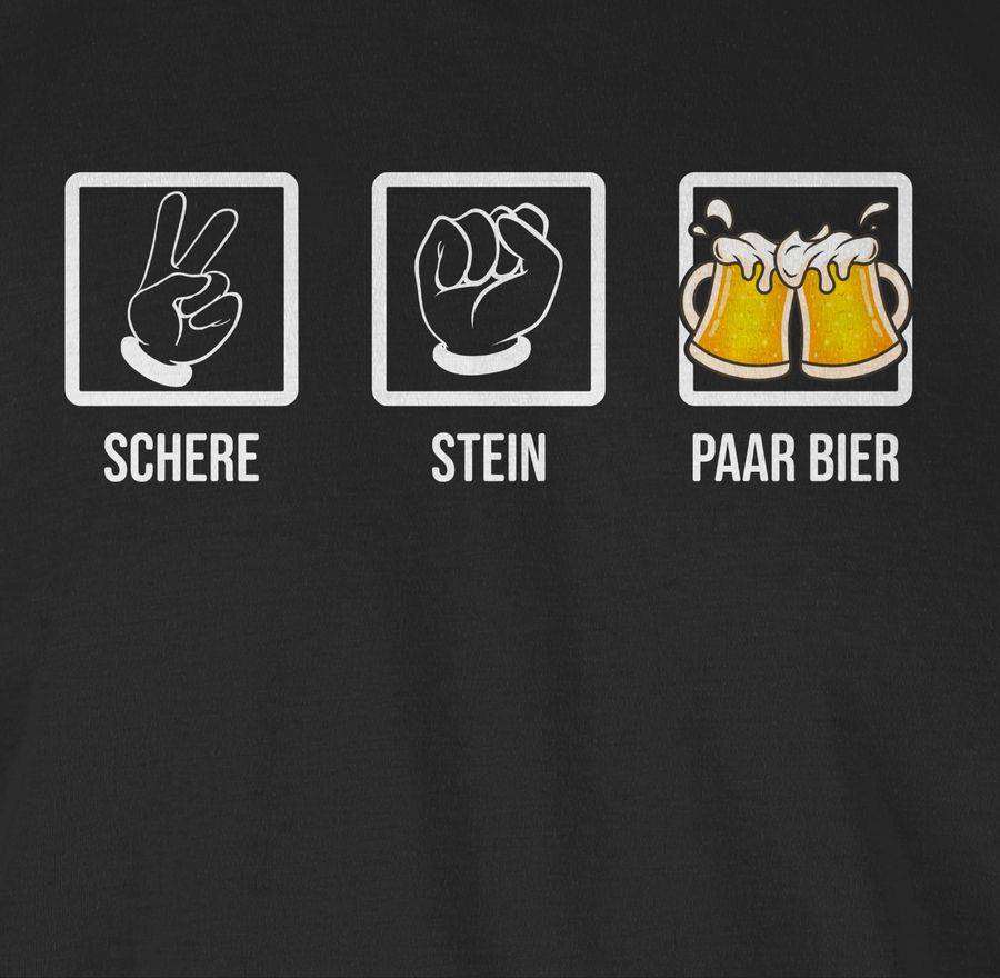 Shirtracer Schere Stein Paar Bier - Lustiges Saufen Bierliebhaber Betrinken Hopfen Alkohol Shirtracer
