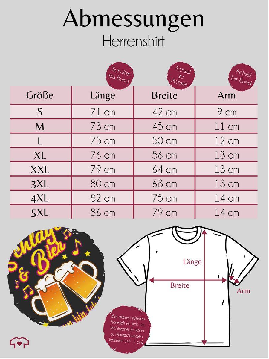 Shirtracer Schlager & Bier Darum Bin Ich Hier! Shirts & Mehr Shirtracer