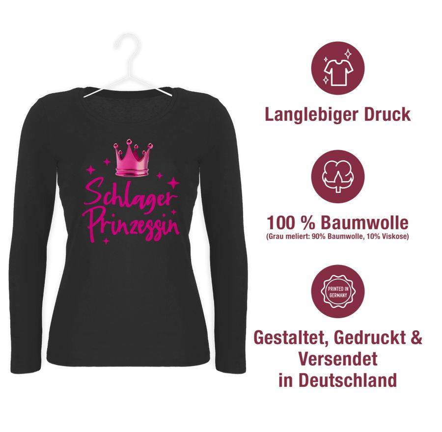 Shirtracer Schlager Prinzessin - Konzert Volksmusik Schlagerparty: T-Shirt Rucksack Shirtracer