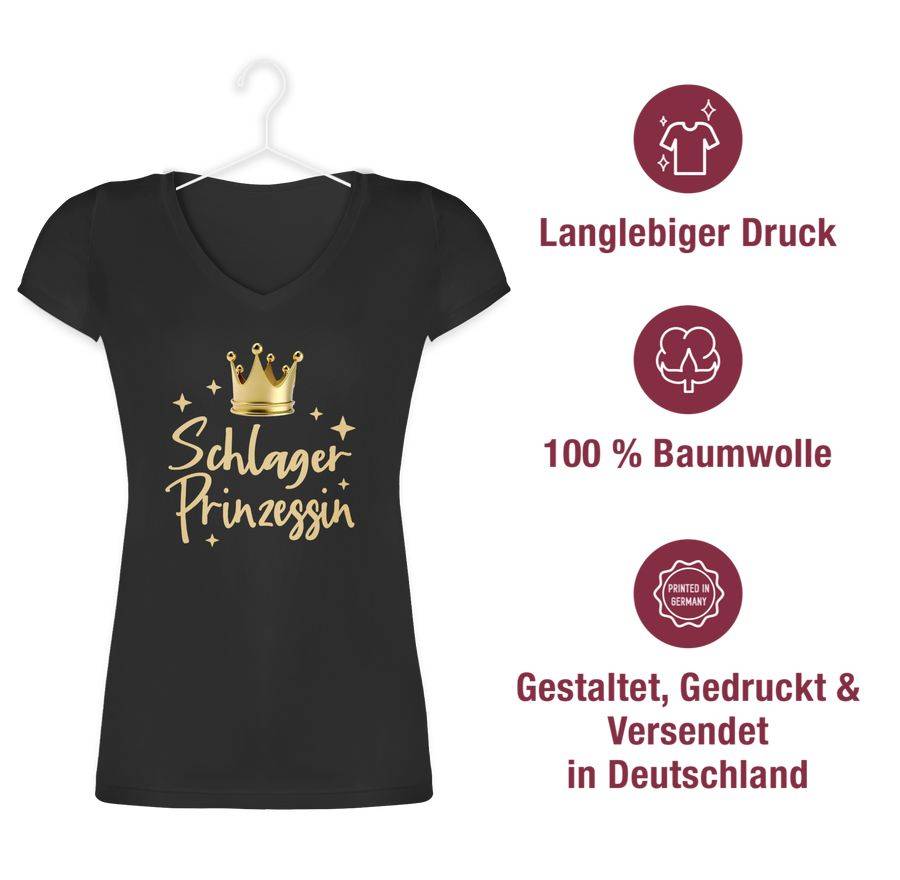 Shirtracer Schlager Prinzessin - Schlagerparty Konzert Volksmusik Shirts & Mehr Shirtracer