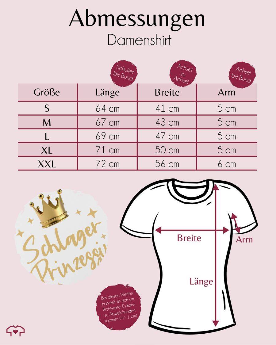 Shirtracer Schlager Prinzessin - Schlagerparty Konzert Volksmusik Shirts & Mehr Shirtracer
