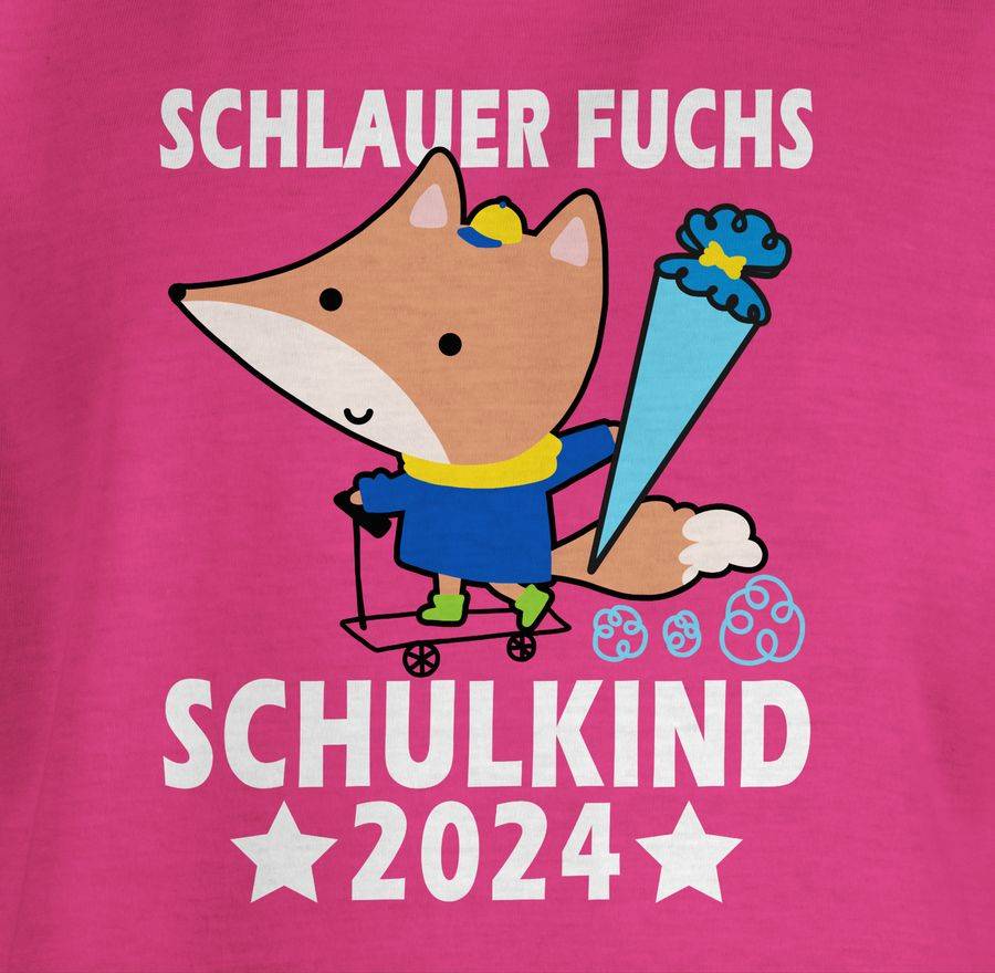Shirtracer Schlauer Fuchs Schulkind 2024 Shirts & Mehr Shirtracer
