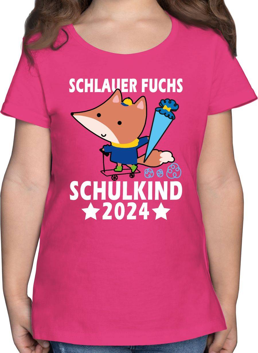 Shirtracer Schlauer Fuchs Schulkind 2024 Shirts & Mehr Shirtracer