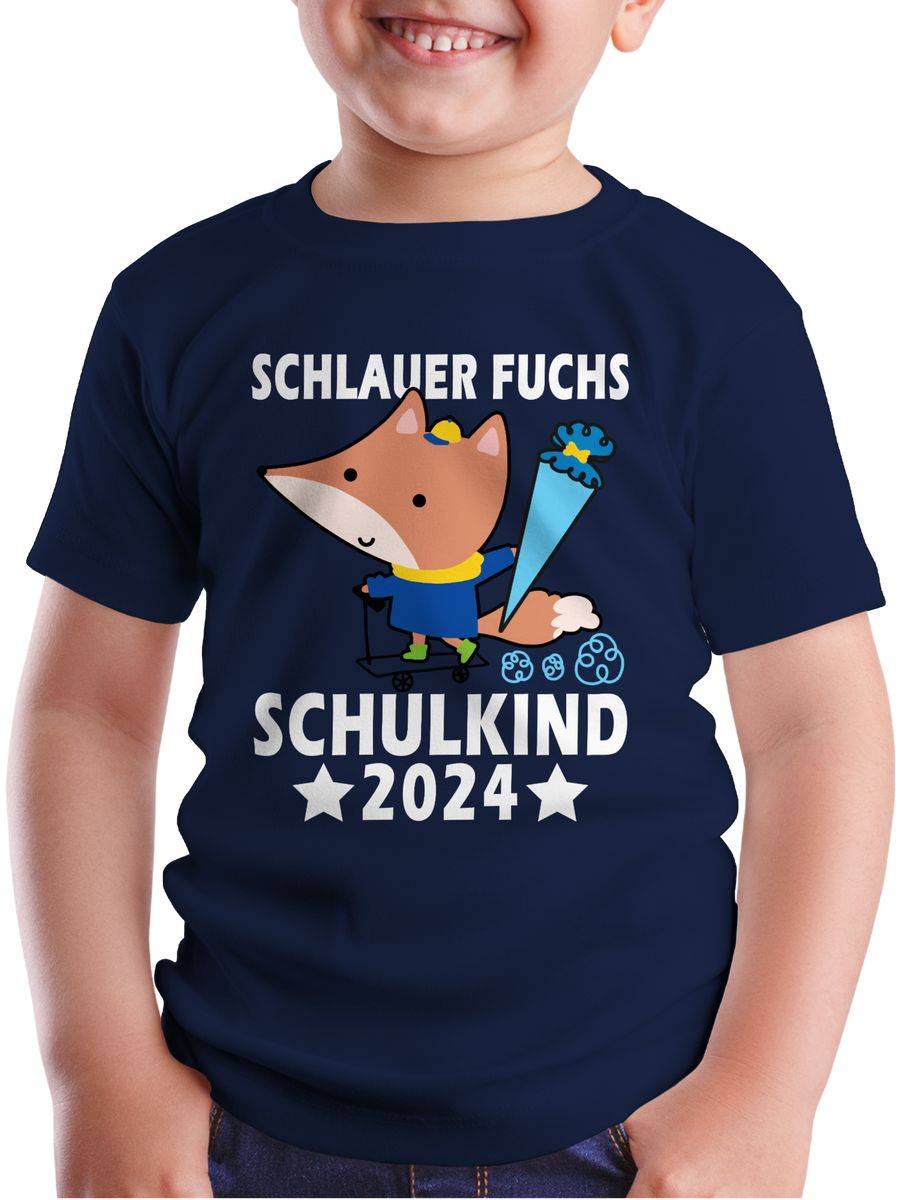 Shirtracer Schlauer Fuchs Schulkind 2024 Shirts & Mehr Shirtracer