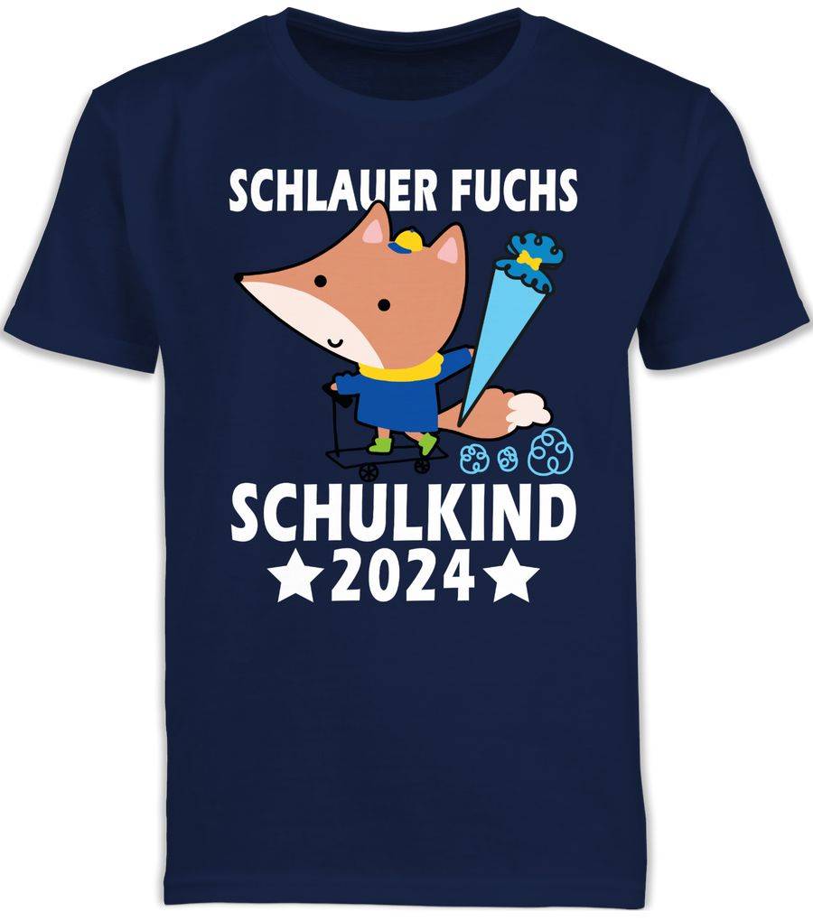 Shirtracer Schlauer Fuchs Schulkind 2024 Shirts & Mehr Shirtracer