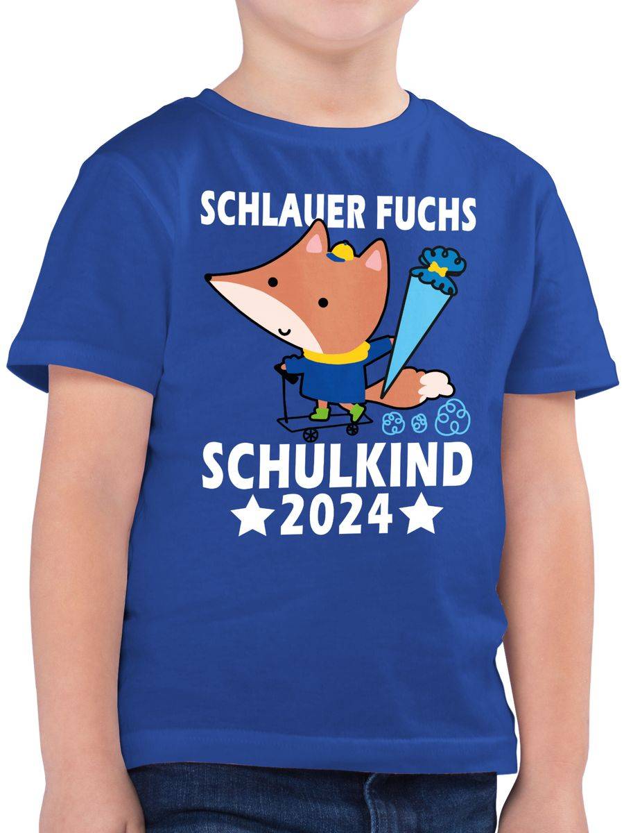 Shirtracer Schlauer Fuchs Schulkind 2024 Shirts & Mehr Shirtracer