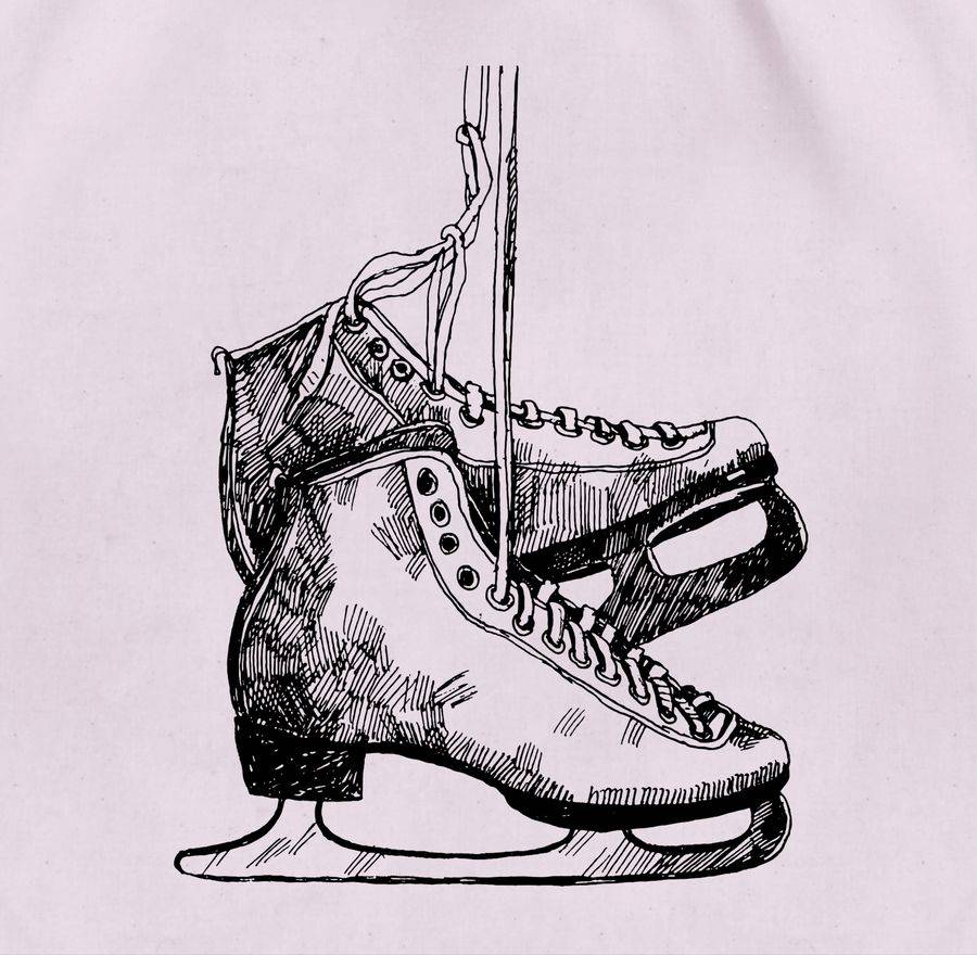 Shirtracer Schlittschuhfahren: T-Shirt Turnbeutel Shirtracer