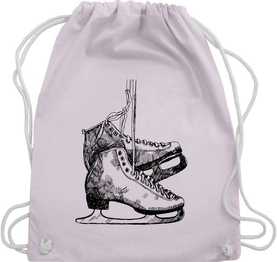Shirtracer Schlittschuhfahren: T-Shirt Turnbeutel Shirtracer