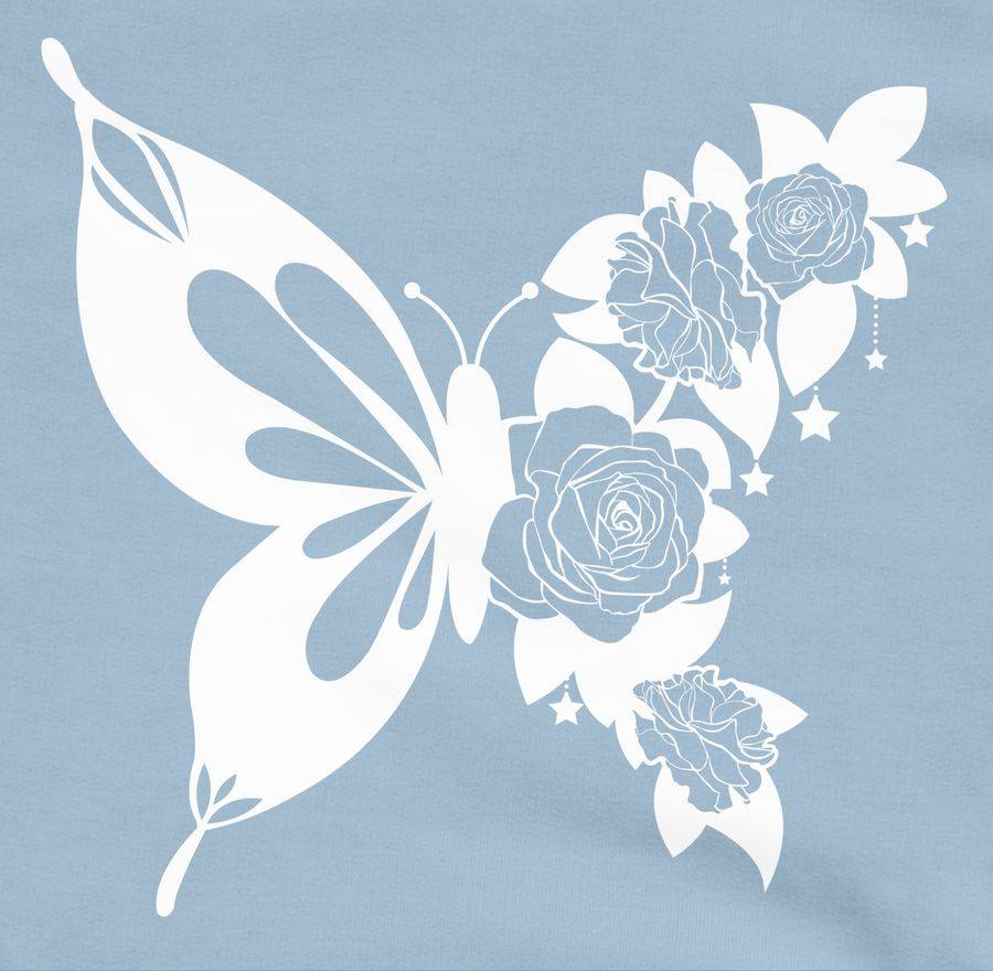 Shirtracer Schmetterling Mit Blumen - Weiß Shirts & Mehr Shirtracer