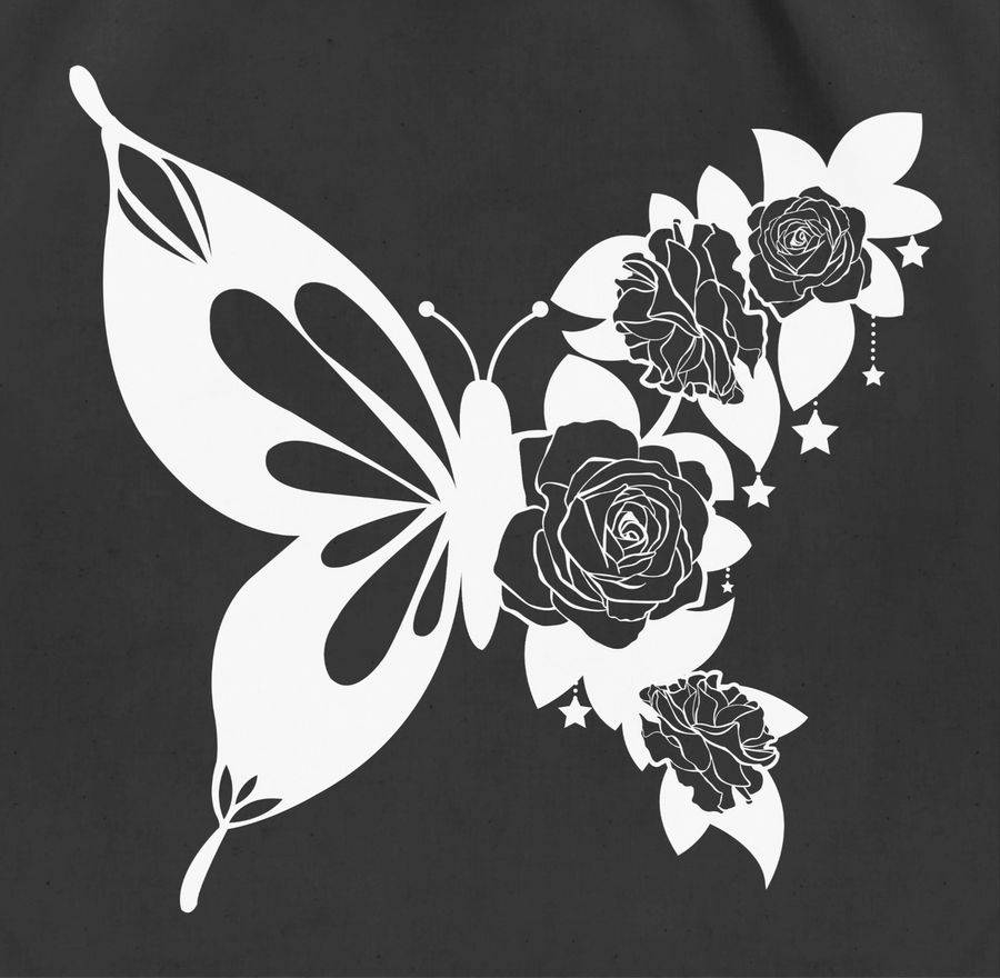 Shirtracer Schmetterling Mit Blumen - Weiß Shirts & Mehr Shirtracer