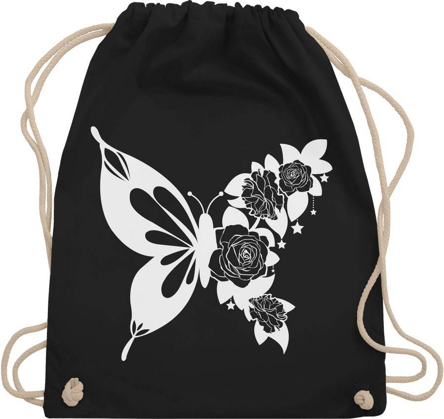 Shirtracer Schmetterling mit Blumen - weiß Shirts & Mehr Shirtracer