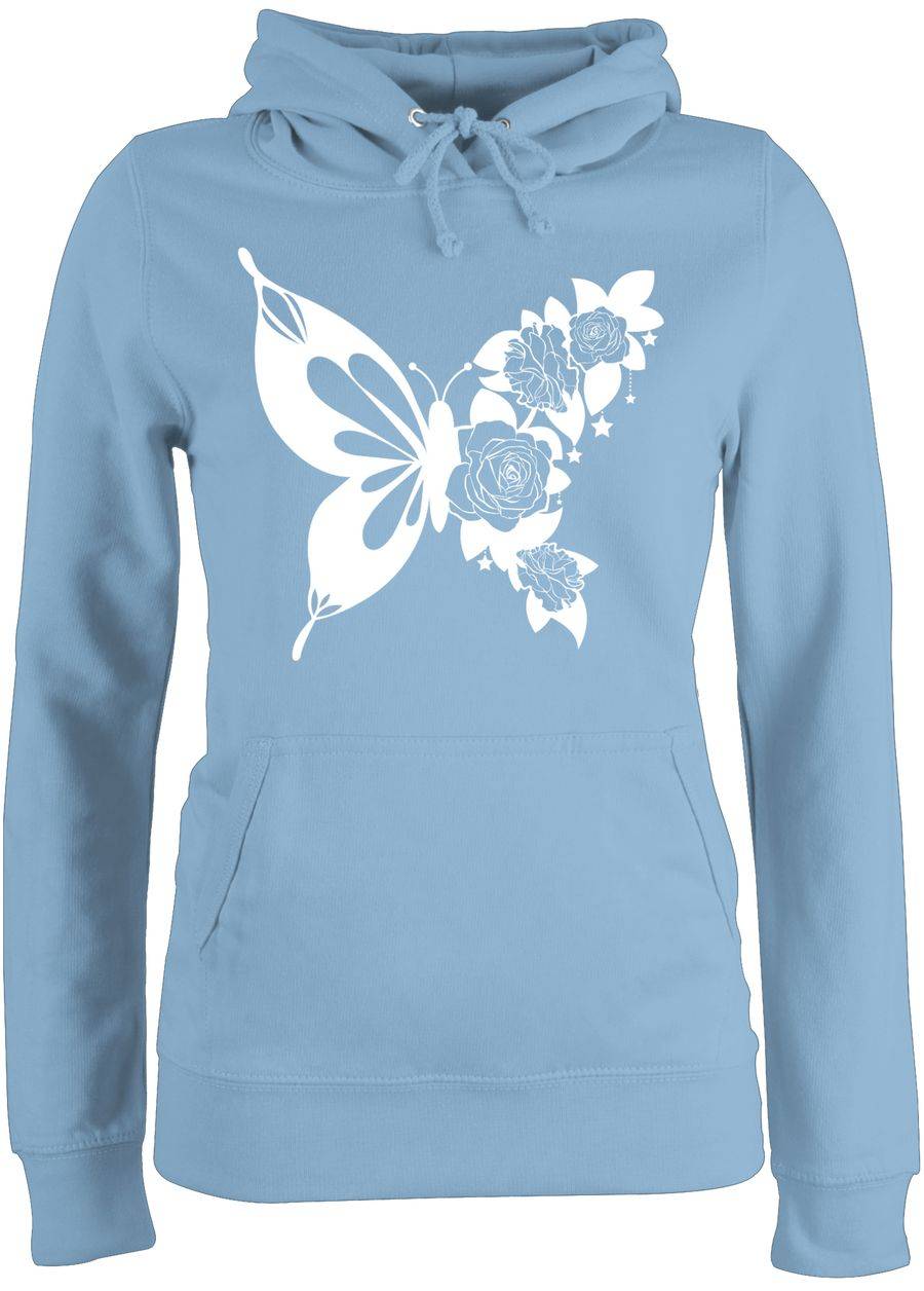 Shirtracer Schmetterling mit Blumen - weiß Shirts & Mehr Shirtracer
