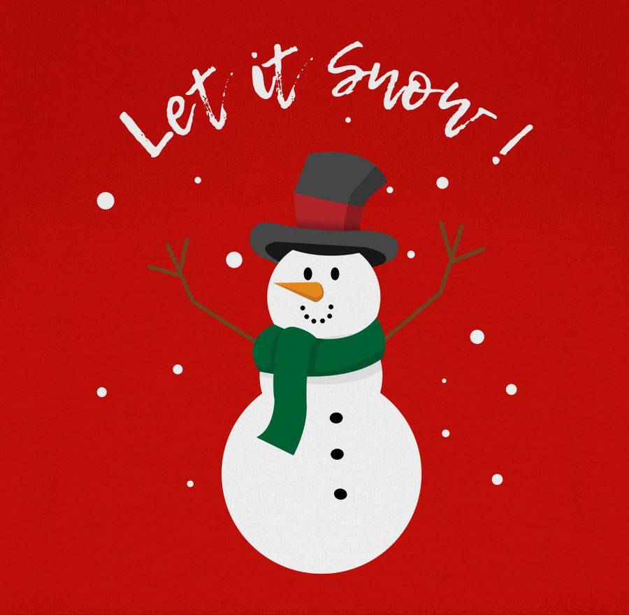 Shirtracer Schneemann Let It Snow: T-Shirt Turnbeutel Shirtracer
