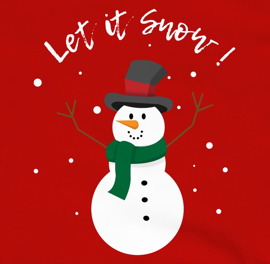 Shirtracer Schneemann Let It Snow: T-Shirt Turnbeutel Shirtracer
