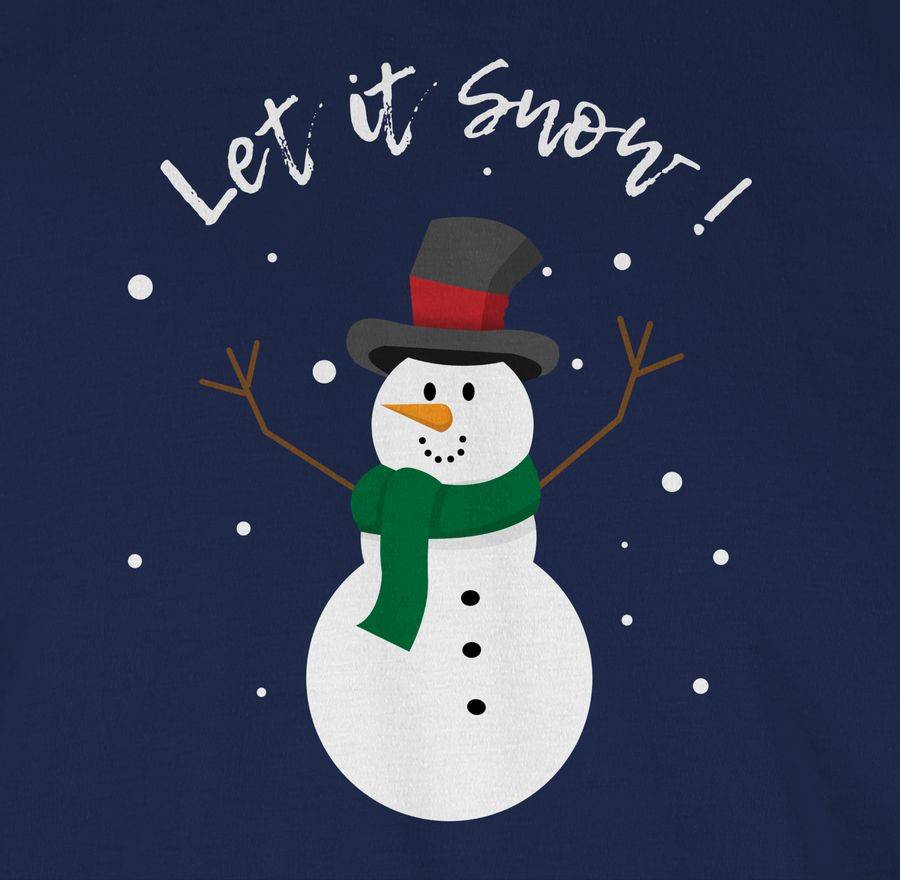 Shirtracer Schneemann Let It Snow: T-Shirt Turnbeutel Shirtracer