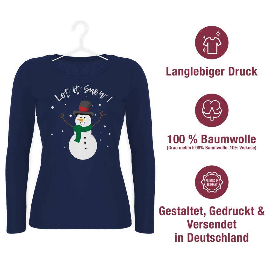 Shirtracer Schneemann Let It Snow: T-Shirt Turnbeutel Shirtracer