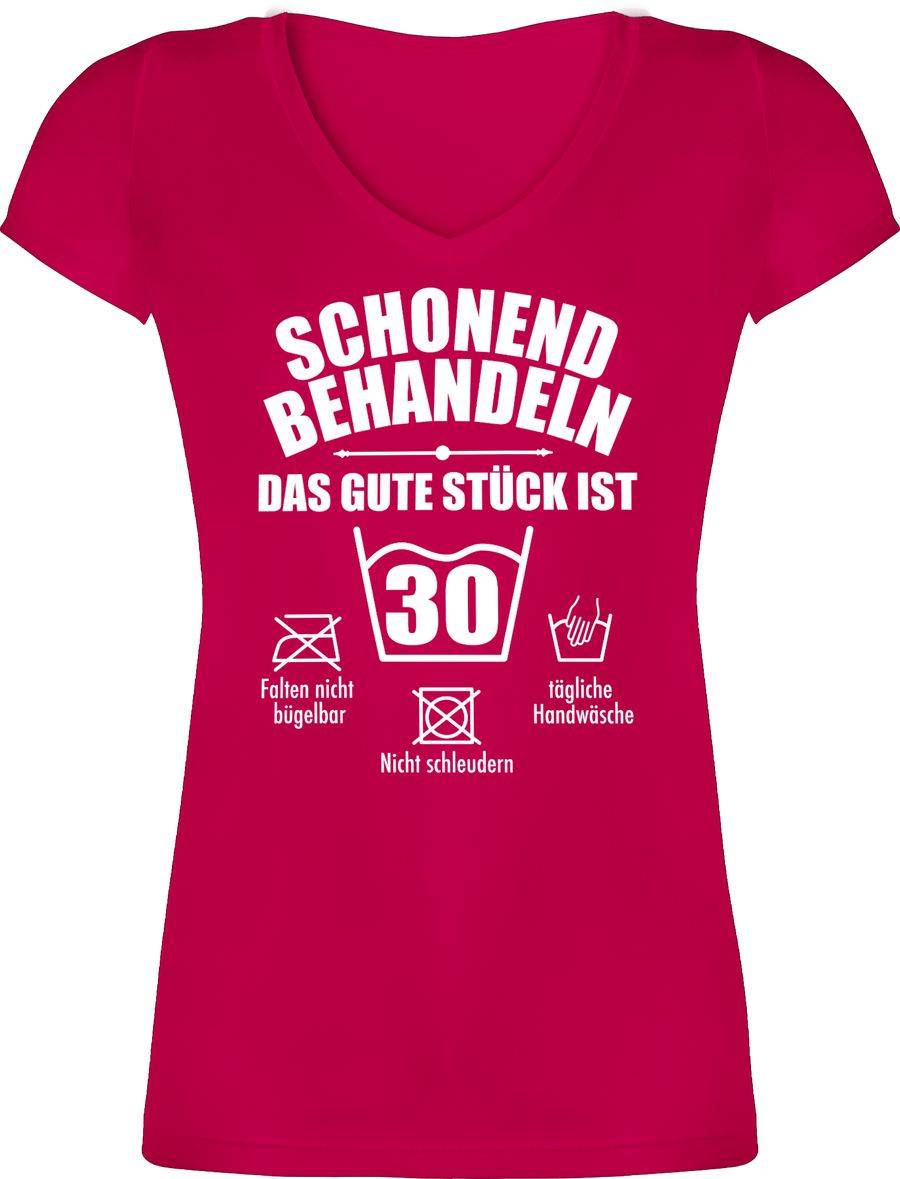 Shirtracer Schonend behandeln das gute Stück ist dreißig - weiß Shirts & Mehr Shirtracer