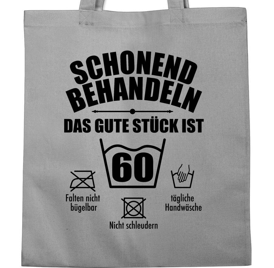 Shirtracer Schonend Behandeln Das Gute Stück Ist Sechzig - Schwarz: Tshirt Gym Bag Shirtracer