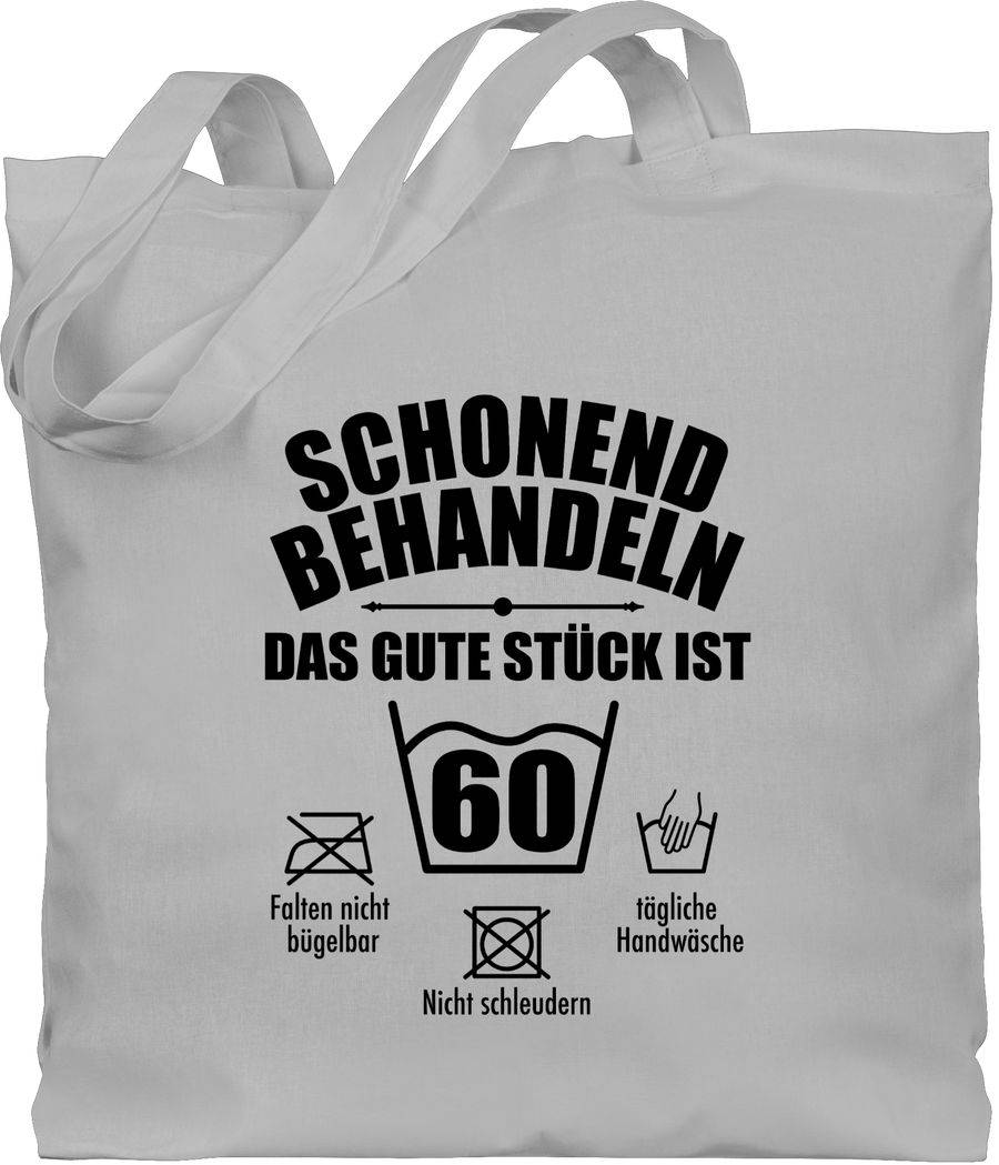 Shirtracer Schonend behandeln das gute Stück ist sechzig - schwarz: Tshirt Gym Bag Shirtracer