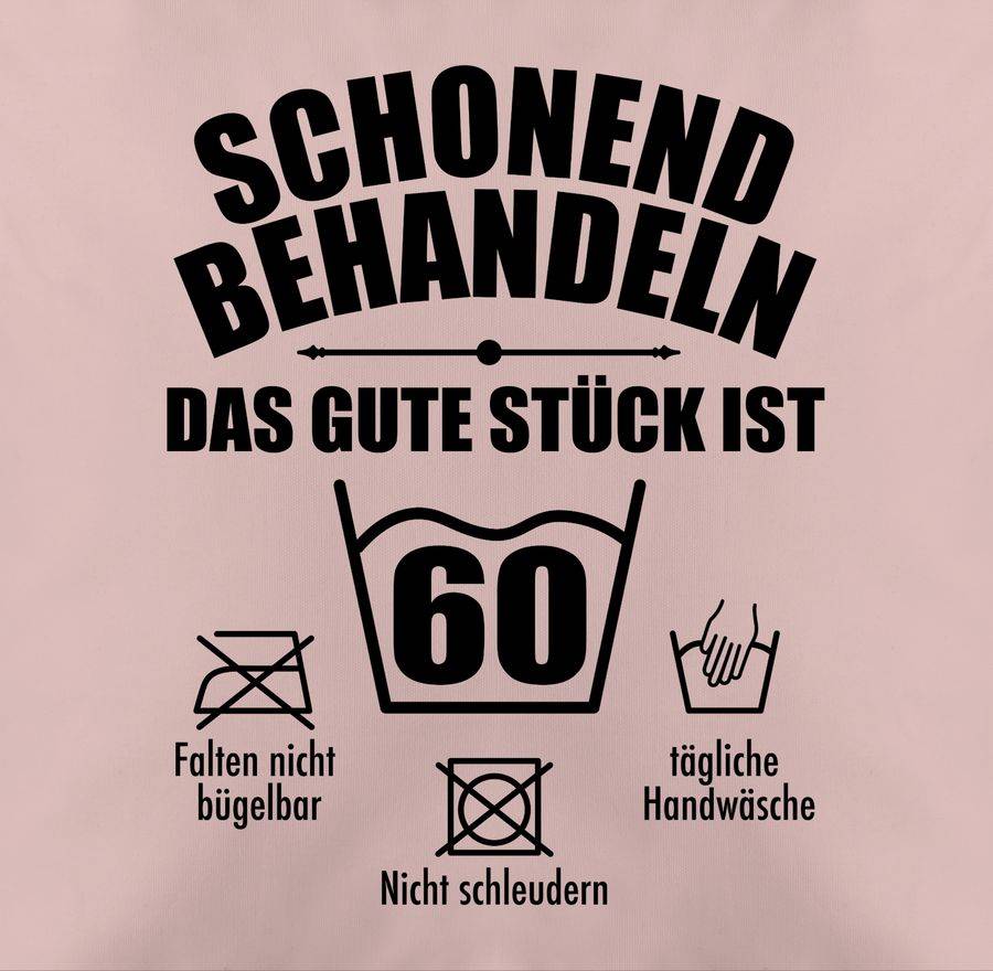 Shirtracer Schonend Behandeln Das Gute Stück Ist Sechzig - Schwarz: Tshirt Gym Bag Shirtracer