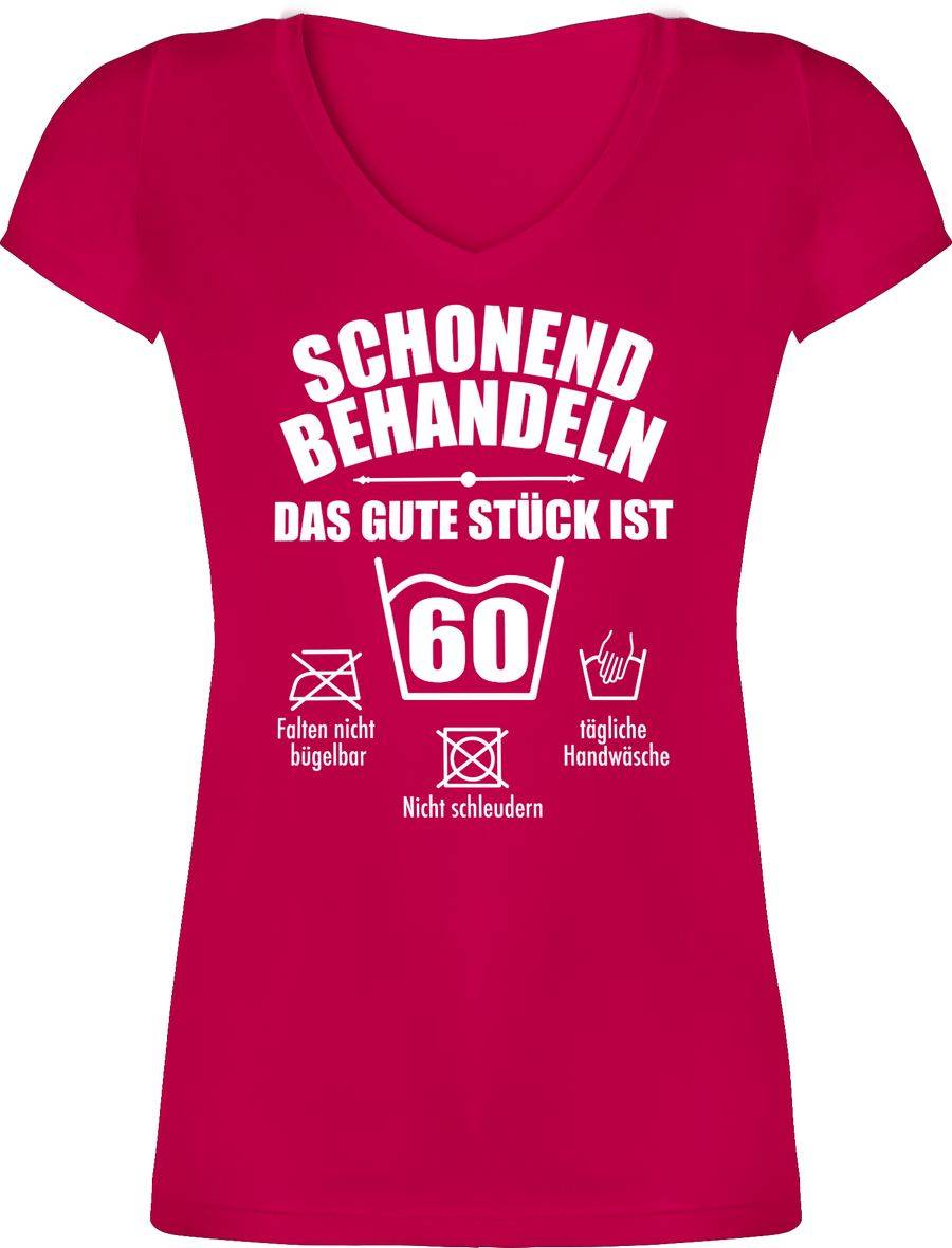 Shirtracer Schonend behandeln das gute Stück ist sechzig - weiß Shirts & Mehr Shirtracer