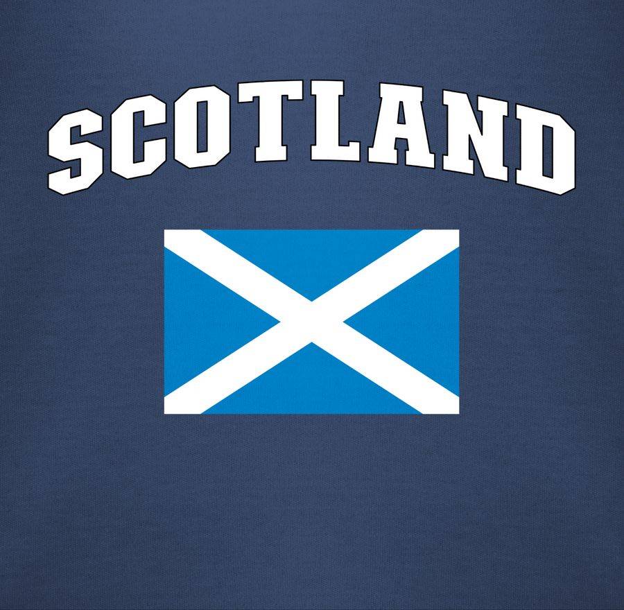 Shirtracer Schottland Schriftzug Mit Flagge Scots Schottische Nation Schotland Shirtracer