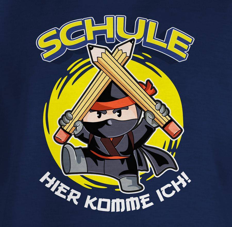 Shirtracer Schule Hier Komme Ich! Ninja Shirts & Mehr Shirtracer