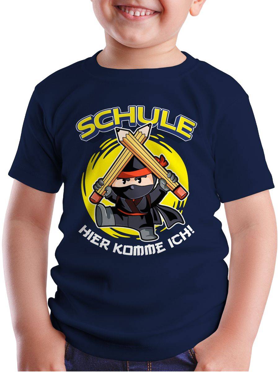 Shirtracer Schule Hier Komme Ich! Ninja Shirts & Mehr Shirtracer