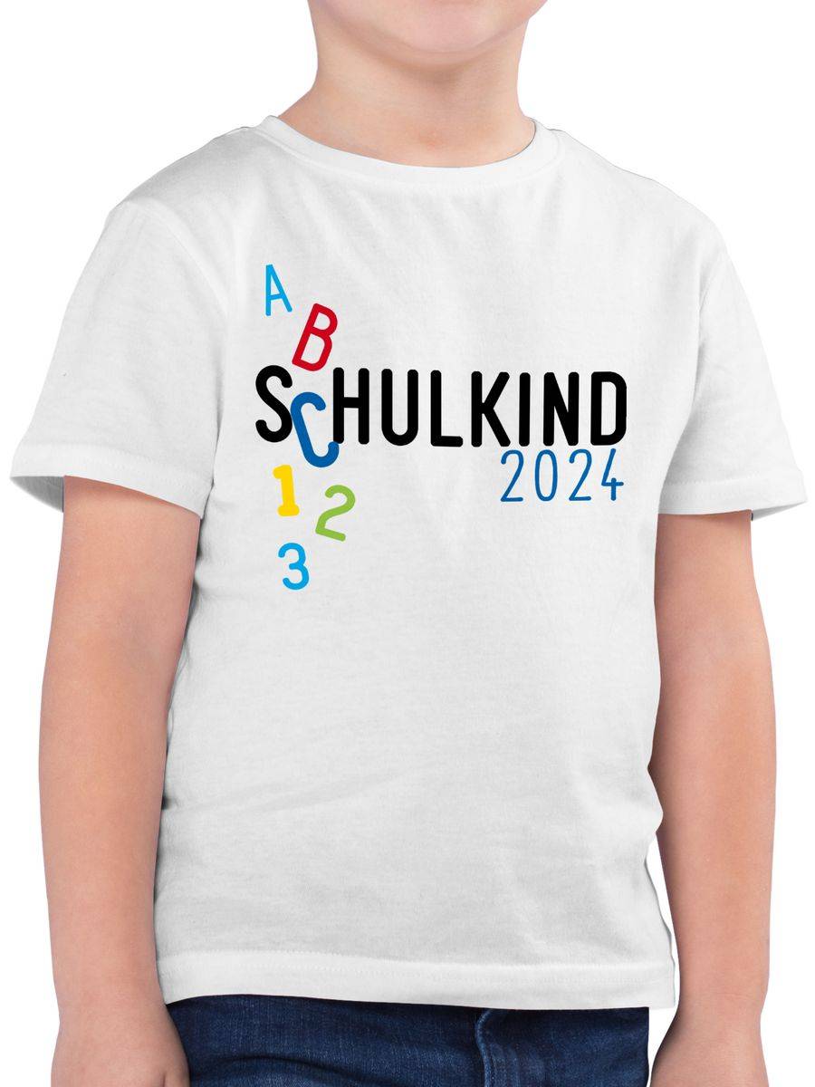 Shirtracer Schulkind 2024 ABC blau Shirts & Mehr Shirtracer