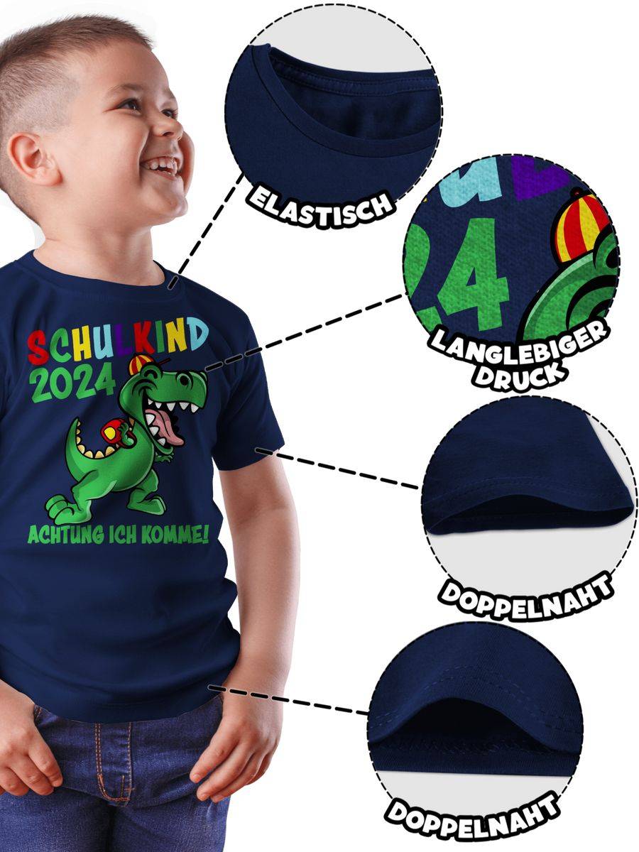 Shirtracer Schulkind 2024 Achtung Ich Komme! - Bunt Shirts & Mehr Shirtracer
