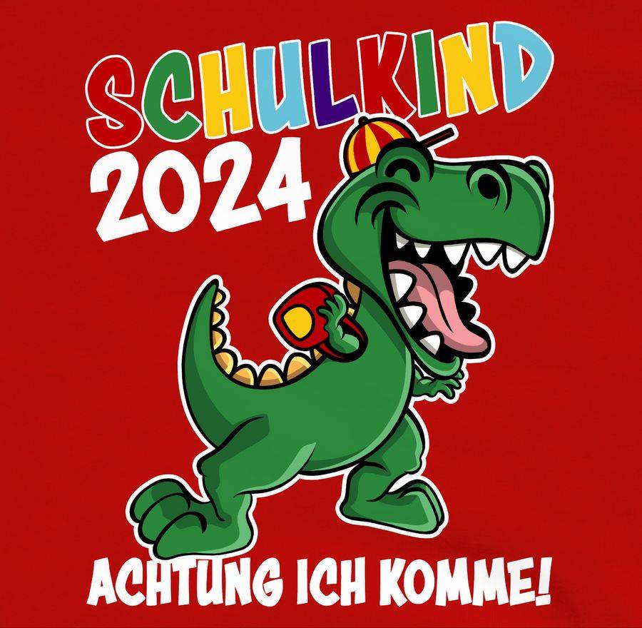 Shirtracer Schulkind 2024 Dino Dinosaurier Shirts & Mehr Shirtracer