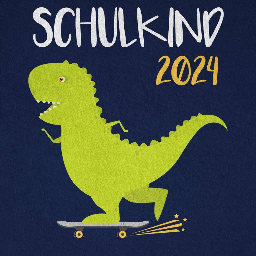 Shirtracer Schulkind 2024 - Dino Mit Skateboard Shirts & Mehr Shirtracer