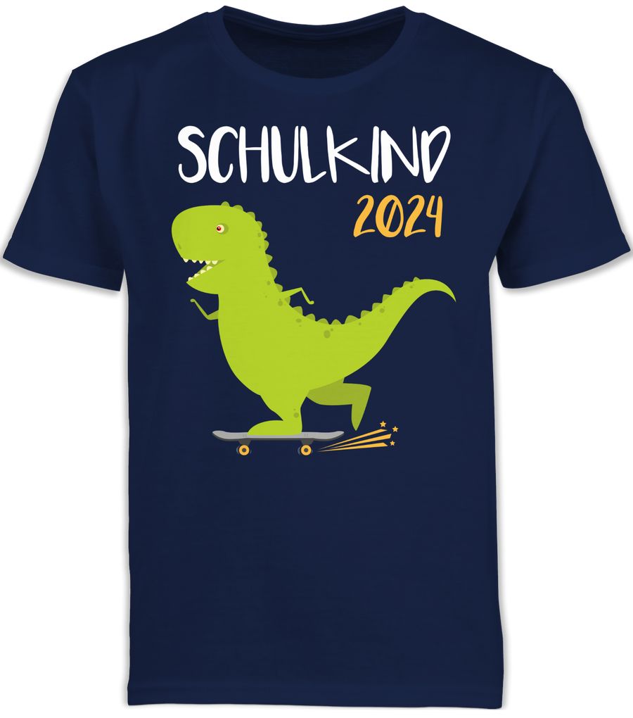 Shirtracer Schulkind 2024 - Dino mit Skateboard Shirts & Mehr Shirtracer
