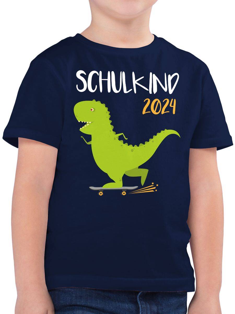 Shirtracer Schulkind 2024 - Dino mit Skateboard Shirts & Mehr Shirtracer